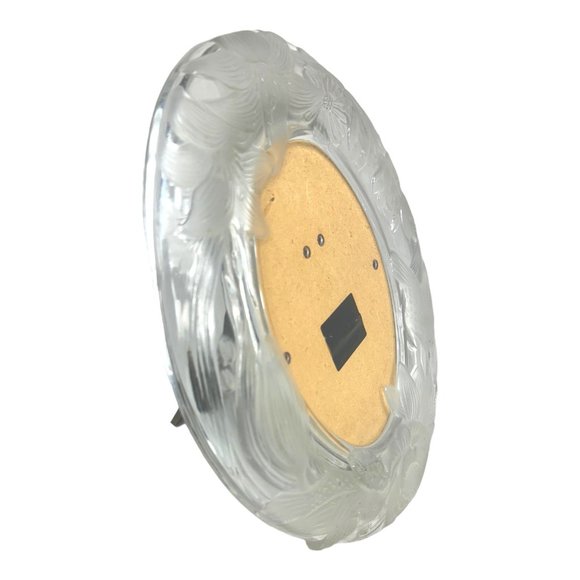 Crystal Clear Signatures Japan Crystal Oval Wedding Picture Frame EUC - Picture 2 of 13